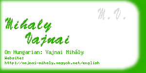 mihaly vajnai business card
