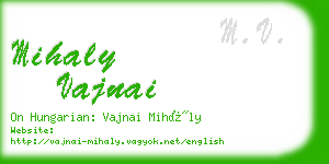 mihaly vajnai business card